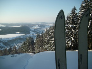 Skitour mit Blick Schaumberger Land 